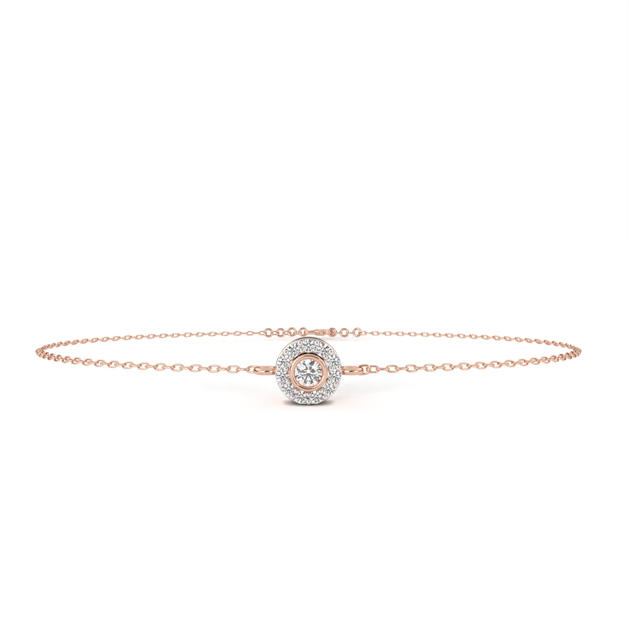 Solitairekart 0.24ct Round Cut Natural Diamond Bracelet-HI Color, VS-SI Clarity